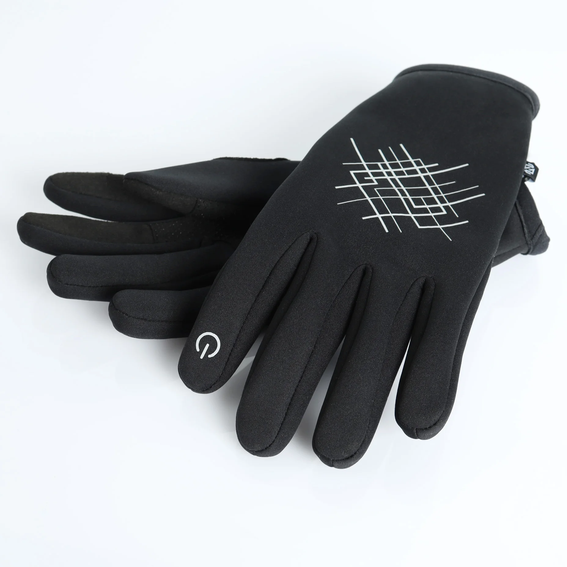 PISTESIGN Winter Bicycle Gloves Touchscreen Cycling Gloves Softshell Road Bike Gloves with Palm Grips