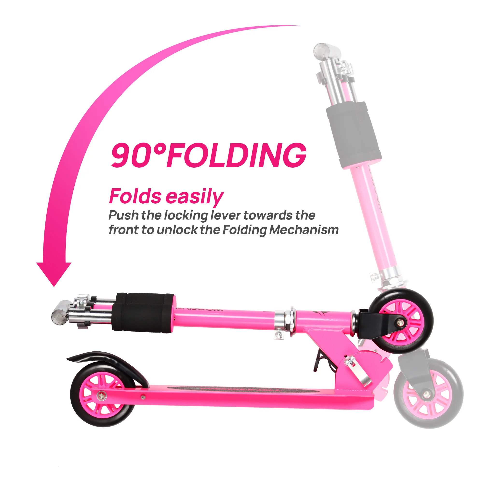 2 PVC Wheel Folding Children Scooter 3 Adjustable Height  Kick Scooter for kids