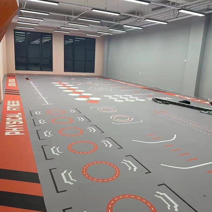 customized design Functional Fitness Gym PVC Flooring for Indoor Sports Non-slip and high quality Gym floor mat