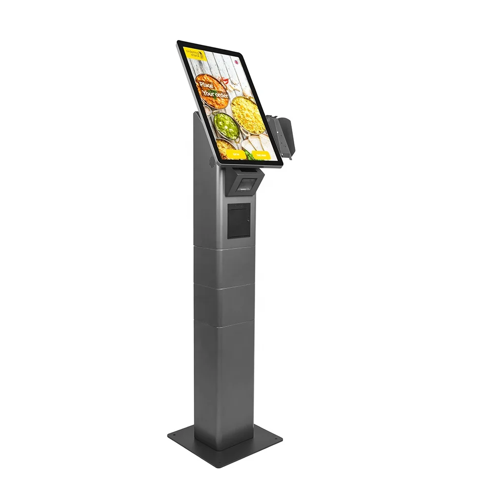 High performance 21.5 inch display touch screen Self Payment Kiosks for 80mm printer 2D scanner