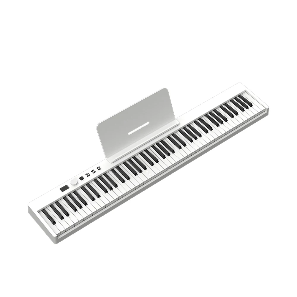 Hot wholesale sell 2024 WHITE  Classic piano electronic piano folding keyboard made in China Konix digital piano forbeginner