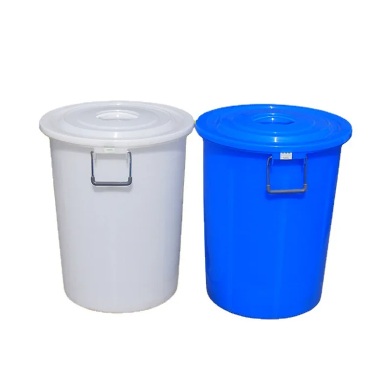 Thickened large plastic bucket with iron handle