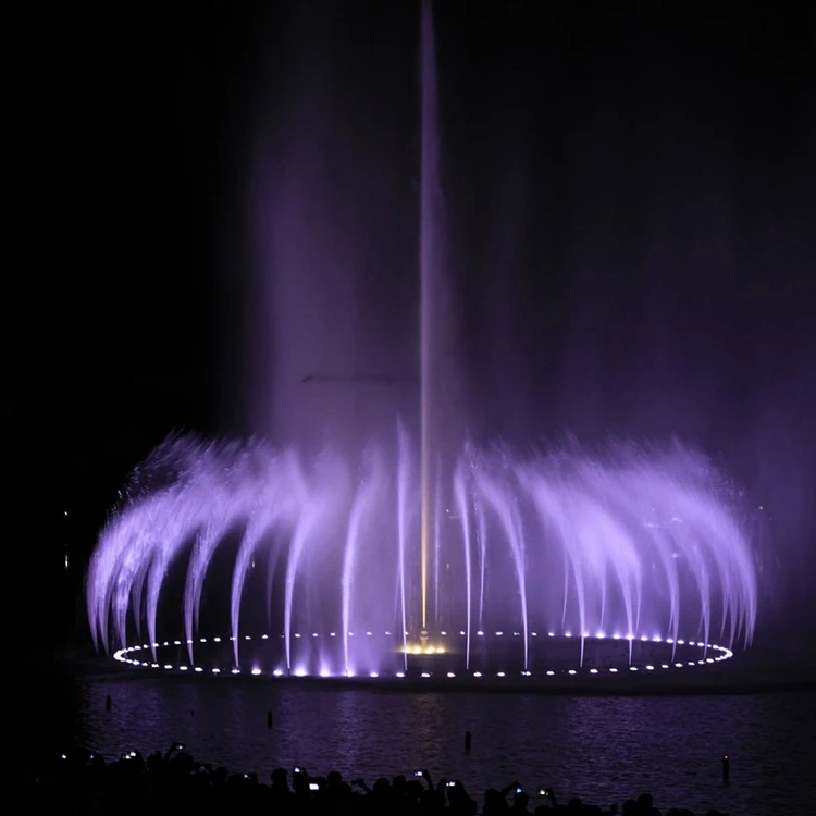 Outdoor Music Dancing Water Fountain with Colorful LED Light for Lake Floating Fountains