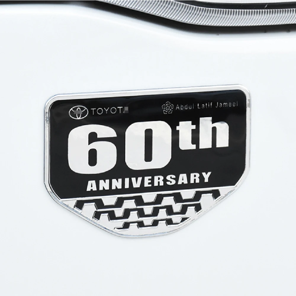 2pcs Silver Side Emblem 60th Anniversary For Land Cruiser 200  FJ200 LC200 Accessories