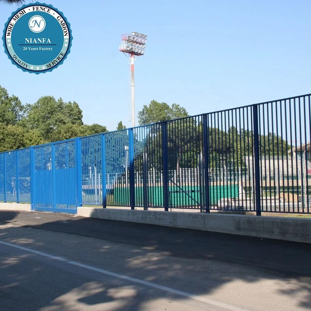 security metal fence wrought iron grill gate design/ powder coated galvanized iron fencing/ decoration garden house fence