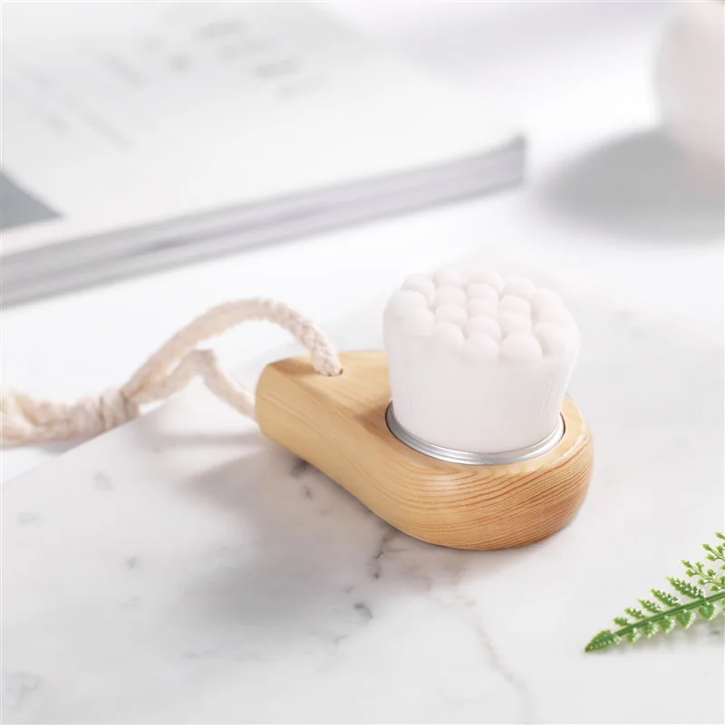  2021 ODM amazon beauty cosmetics оптовая продажа частная торговая марка щетка для глубокого очищения лица из дерева и