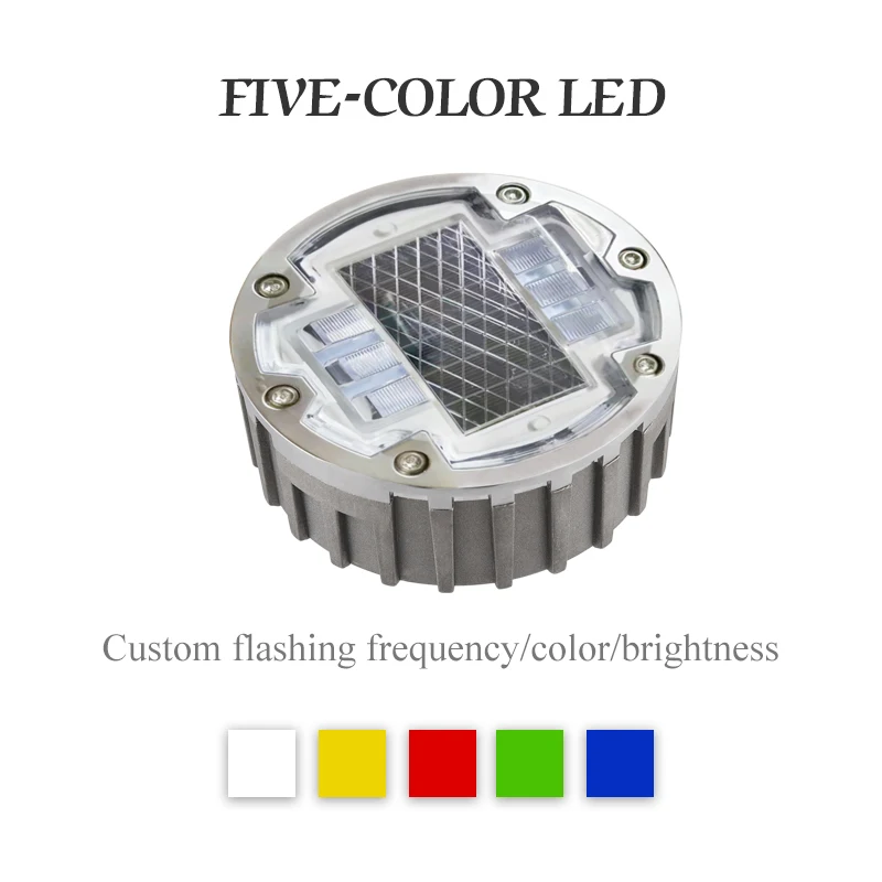 Manufacturer Price IL300 Embedded Solar Road Stud 143mm 6 Screws Aluminum Housing Road Markers Wireless LED Road Studs Light