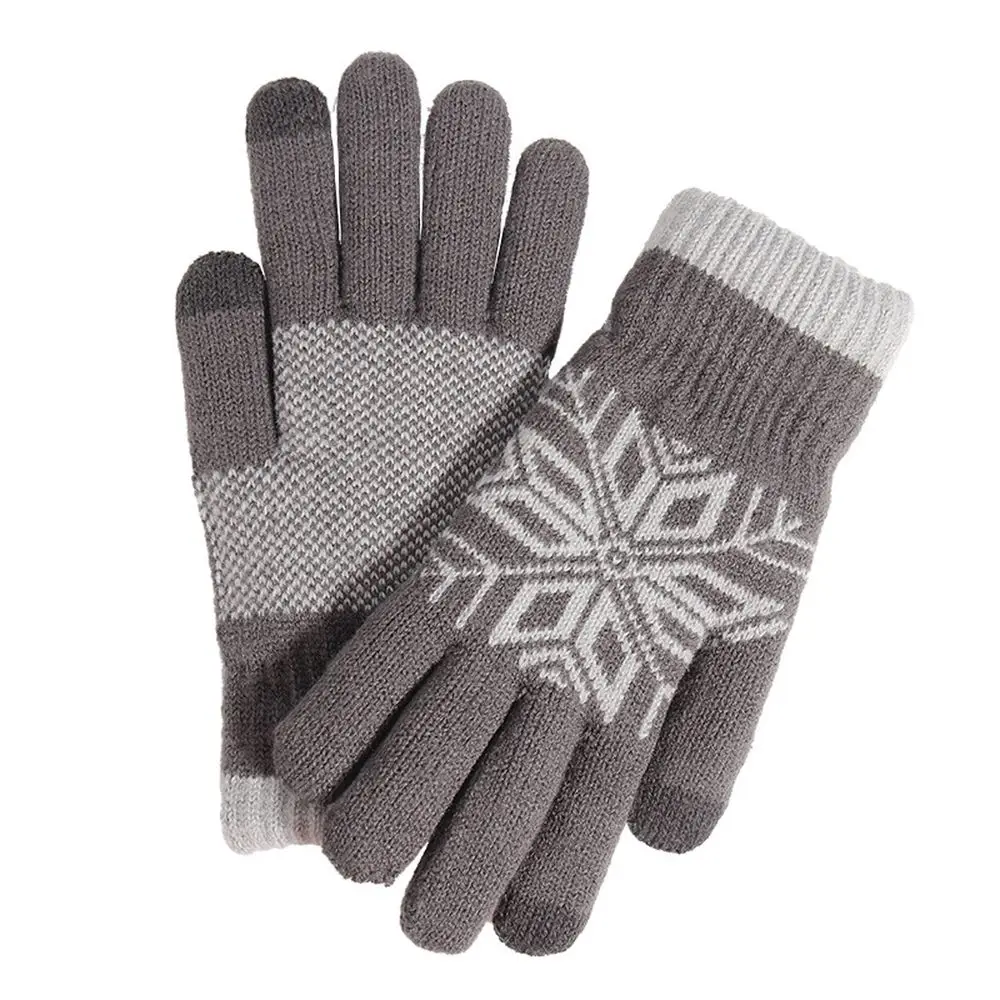 Dynamics Fall Winter Gloves Touch Screen Full Finger Guantes Thickened Knitted Warm WoolenSport Male Mittens