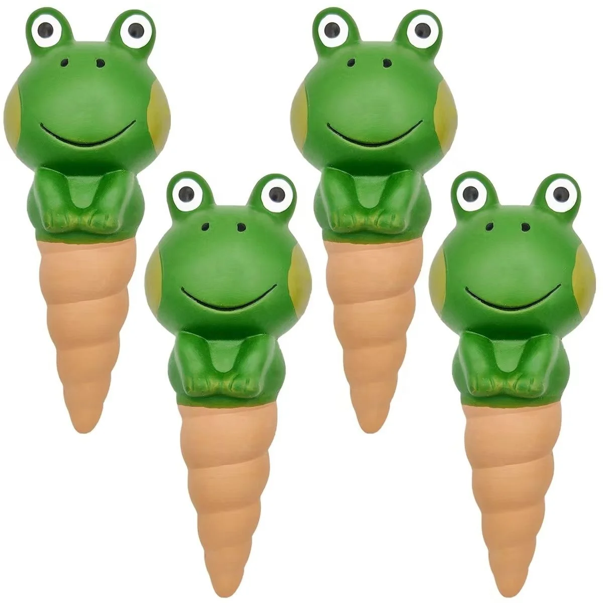 Self-Watering Terracotta Frog Stakes for Indoor & Outdoor Plants Garden Watering Devices Pack of Self-Watering Planters