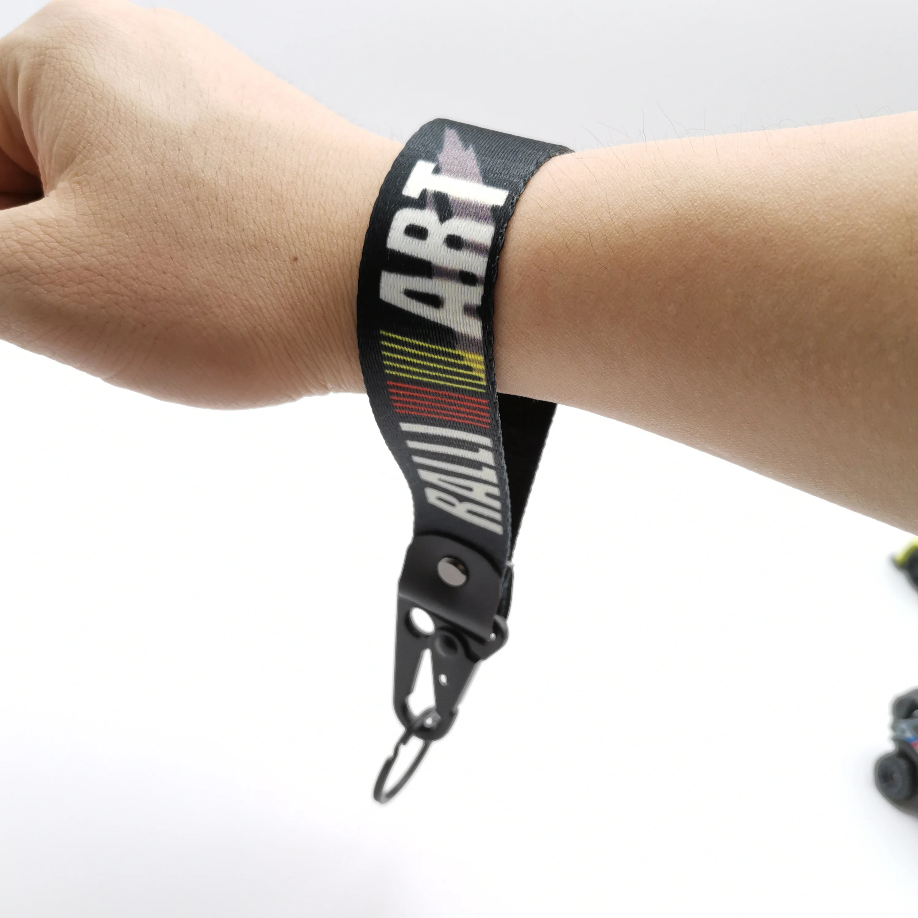 Keychain For Ralliart Emblem Car culture modification logo wholesale Tag thermal transfer printing Auto Motorcycle accessories