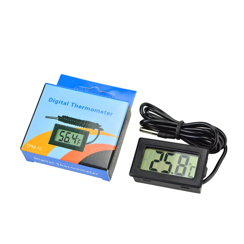 Mini digital thermometer TPM-10 with waterproof Meter Sensor Wire electronic for refrigerator fish tank Indoor outdoor