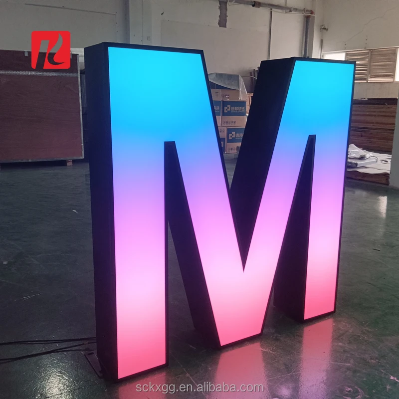 Kexian Factory Custom RGB Large 3D Letter Standing Alone Sign City Park Light Up Giant Letters Alphabet