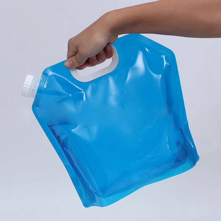 Stock 5L 10L Portable Water Carrier Bag Custom Logo Liquid Beer Storage Spout Pouch Kangen Water Bag with Standing Bottom