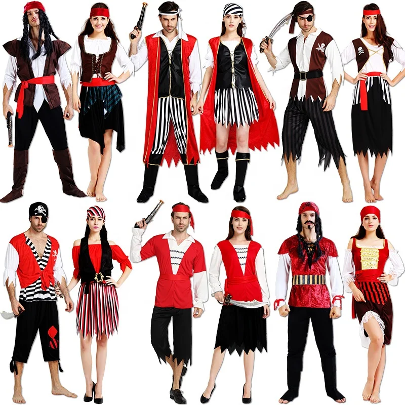 Карибский Капитан пиратский фантазия взрослый маскарадный костюм карнавал Хэллоуин Косплей Костюм