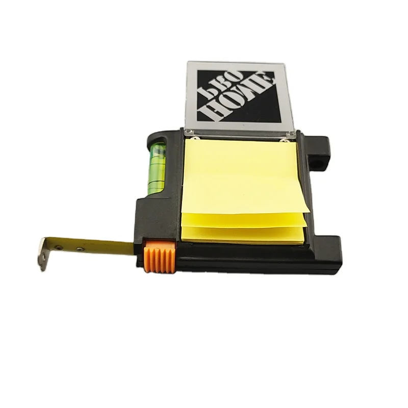 measure tape measure  customize logo/ print with level,pen, sticky note custom logo for promotion