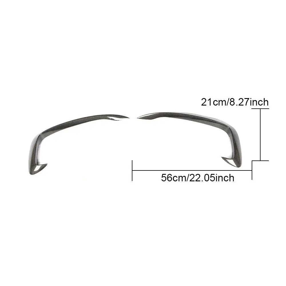 S5 Carbon Fiber Car Fog Light Lamp Canards Splitter Fins For Audi A5 Sline S5 2012-2016