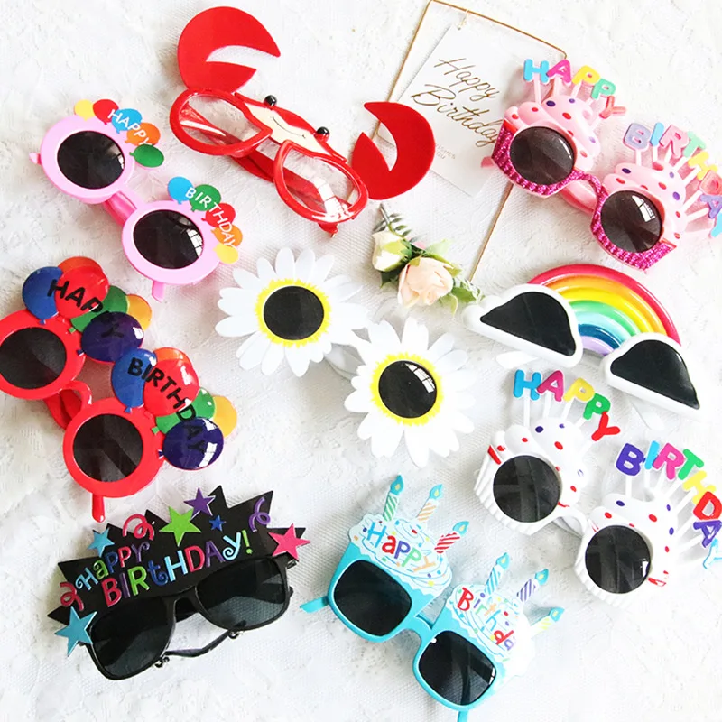 Birthday glasses happy birthday letter party decoration Favors for Kids & Adults