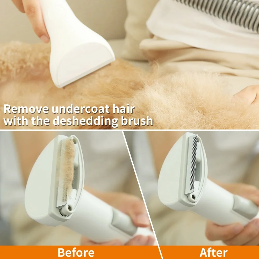 Pet Vacuum Cleaner Electric Hair Fur Cleaning Grooming Slicker Deshedding Brush Kit For Dog And Cat Vacuum Cleaner