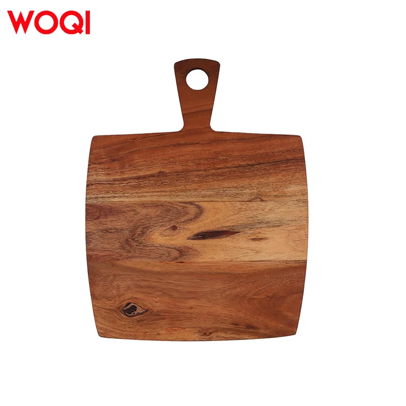 WOQI Hand-Cut Wooden Bamboo Chopping Board for Home Hotel and Restaurant Versatile Vegetable Cutter
