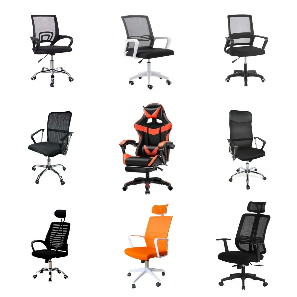 Factory Wholesale Swivel Convertible Revolving Conference Chairs Ergonomic Mesh Office Chairs Computer Gaming Office Chair
