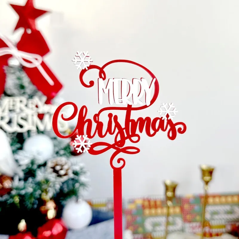 High quality beautiful Merry Christmas Cake Topper for Party Baking Decoration Celebration Suppliers