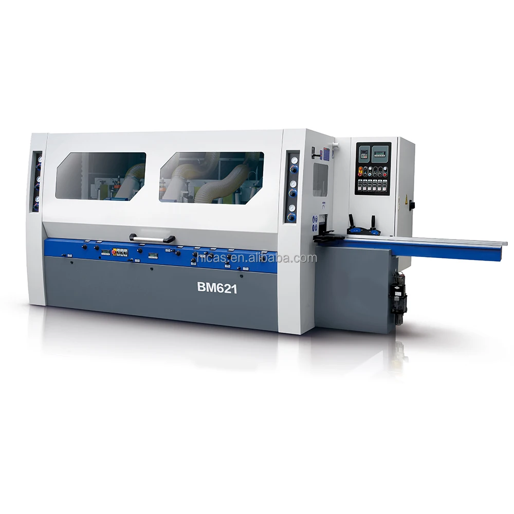 HICAS 3800KG Automatic Four Side Moulder and Bench Planer Heavy Duty Wood Machine for Furniture Polishing New Condition