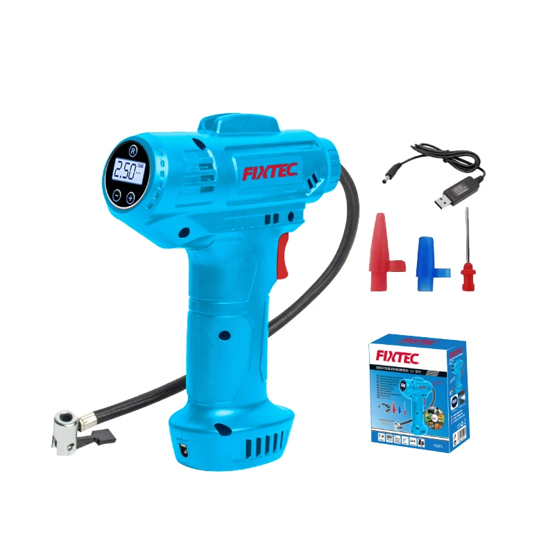 FIXTEC DC12V Профессиональный литий-ионный аккумулятор беспроводной электрический воздушный компрессор/насос для шин-автомобильные аксессуары