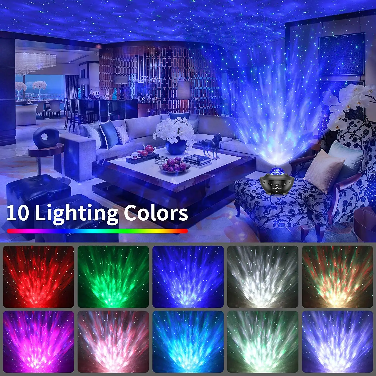 2021 Laser Star Light Night Baby Projector RGB LED Ster Music BT Lamp Work with Remote Starry USB Projector
