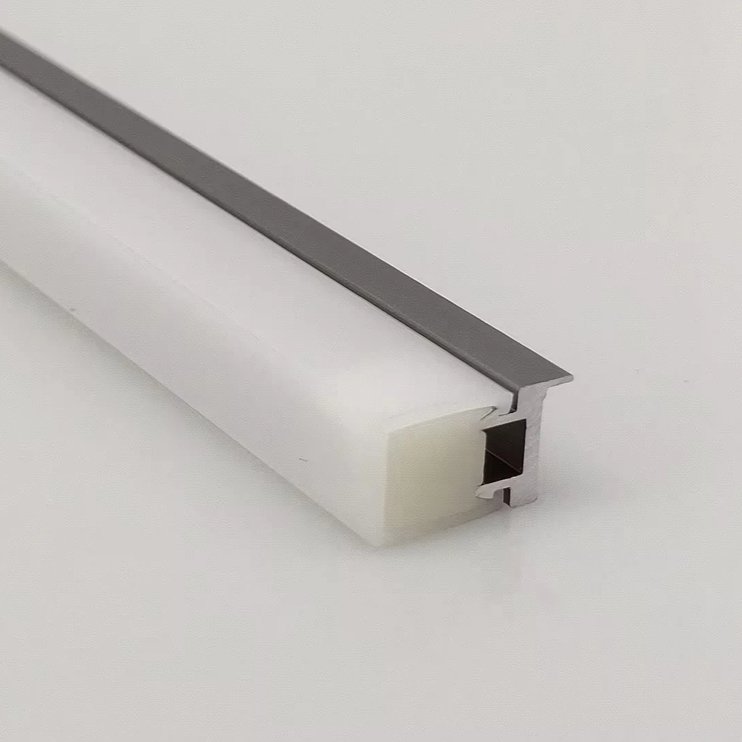 Aluminum 6063 Fittings Extruded housing channel diffusion cover for cabinet laminate wall lighting strip LED aluminum profile