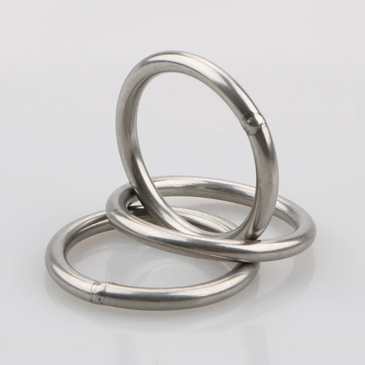 Factory Custom High Quality Stainless Steel  304 Metal Ring Welding Round O Ring For Dog Collar Or Handbag