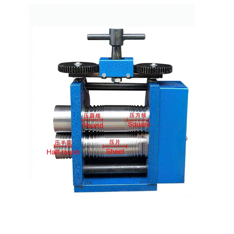 Gold Silver Jewelry Plate Rolling Metal Sheet Wire Laminating Machine Manual Rolling Mill