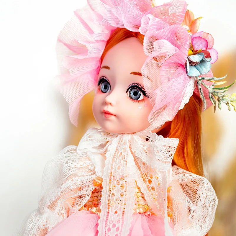 12 Inch Dress Up Dolls Set Girl Plastic Diy Toys Frozen Doll Novelty Gifts For Girl Present Fashion Princess Doll