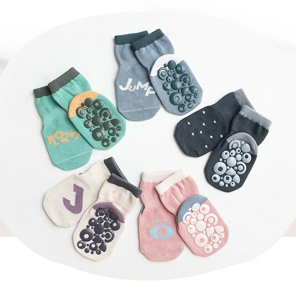 Factory Supply  Spring and Autumn New Children Floor Ankle Socks Glue Baby Non-Slip Pure Cotton Socks