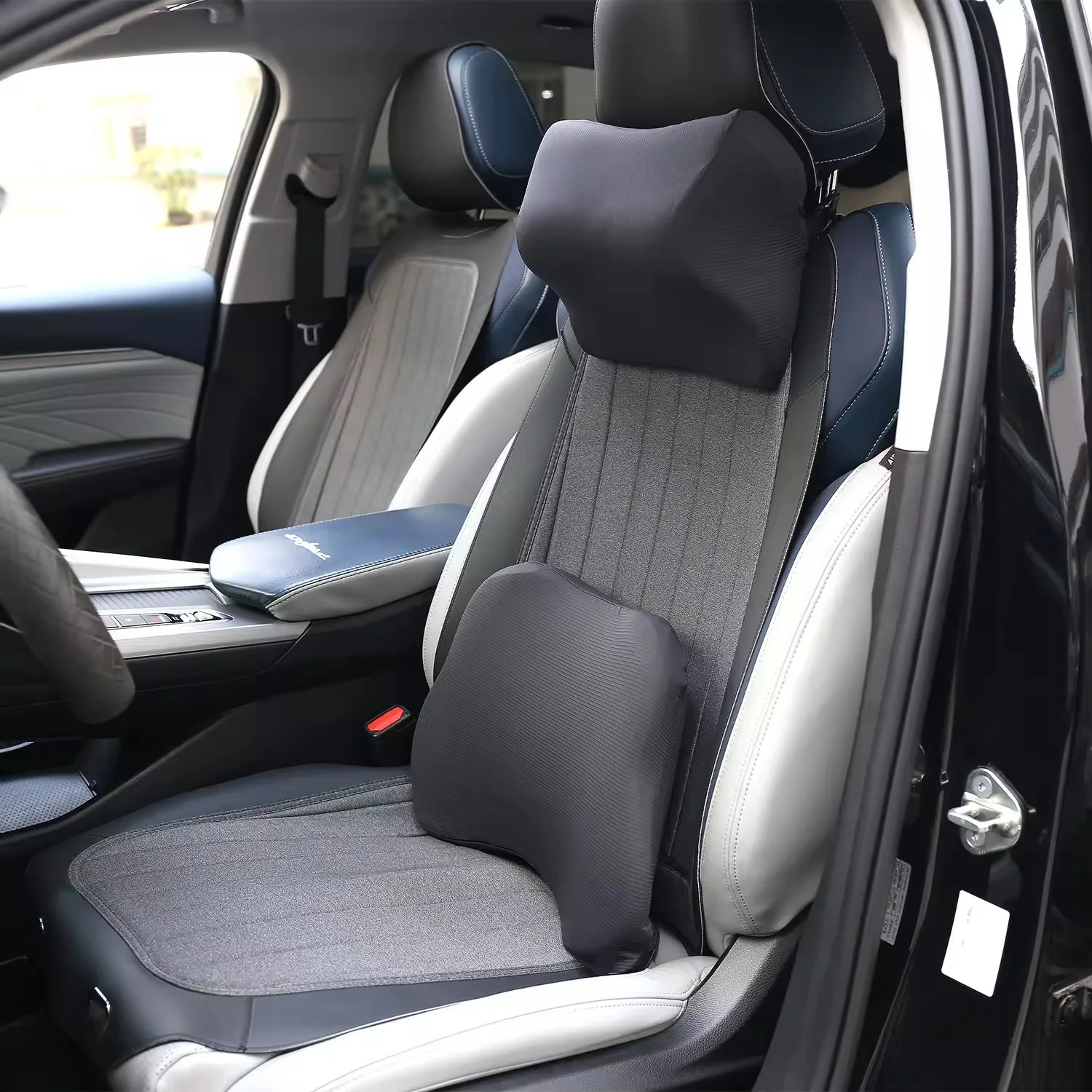 Car seat lumbar support cushion back cushion memory foam pillow office chair backrest Headrest Pillow Lumbar Cushion Sets