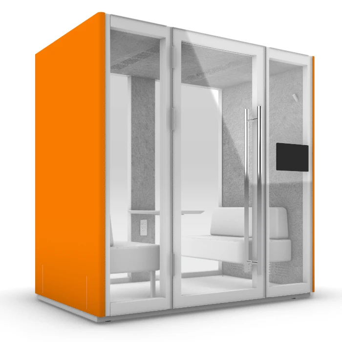 Aluminum Alloy Office Noise Blocking Booth Glass Soundproof Meeting Pod