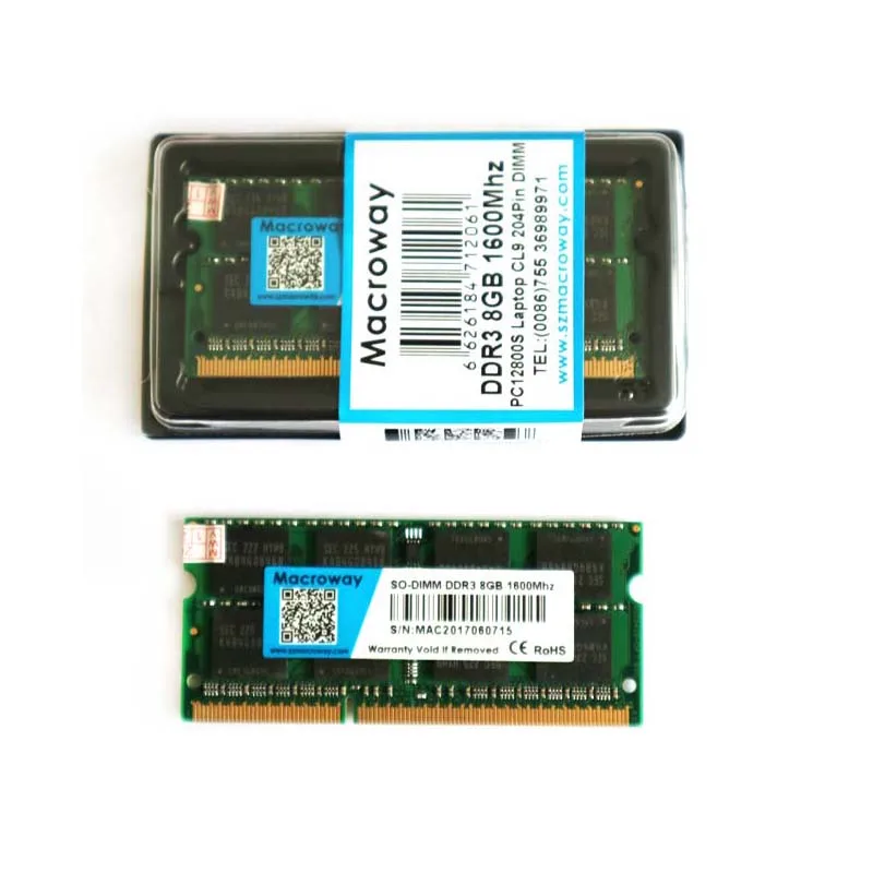 Ноутбук 204 Pin 1600 МГц DDR3 4 Гб Ram памяти