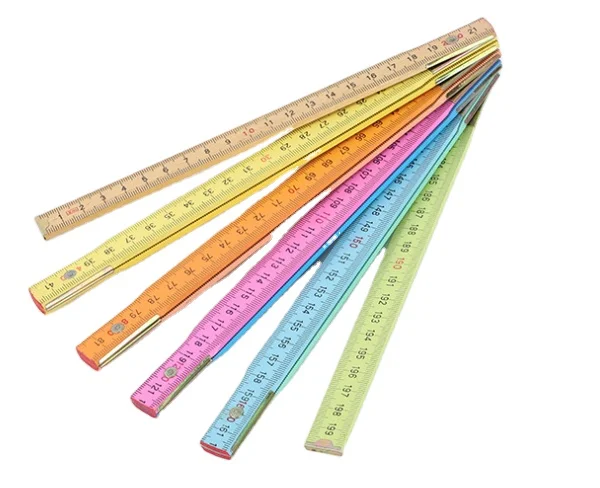 Multifunctional Measuring Tools 2M Wooden Folding Ruler Adjustable Angle Folding Ruler Wood Ruler
