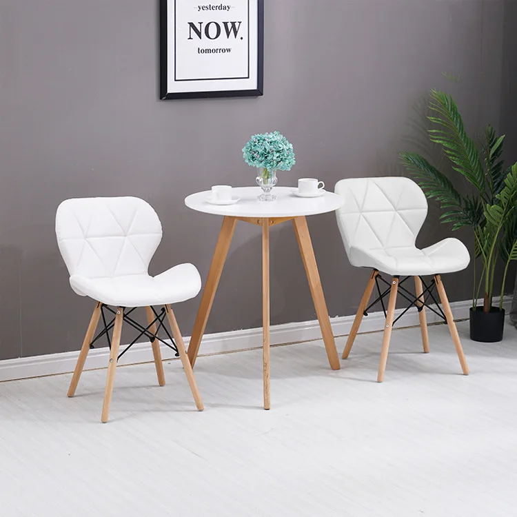Colorful Modern Style Dining Chairs Fabric Wood Leg Metal Frame Butterfly Radar Chair For Living Room Furniture Pu Leather Chair