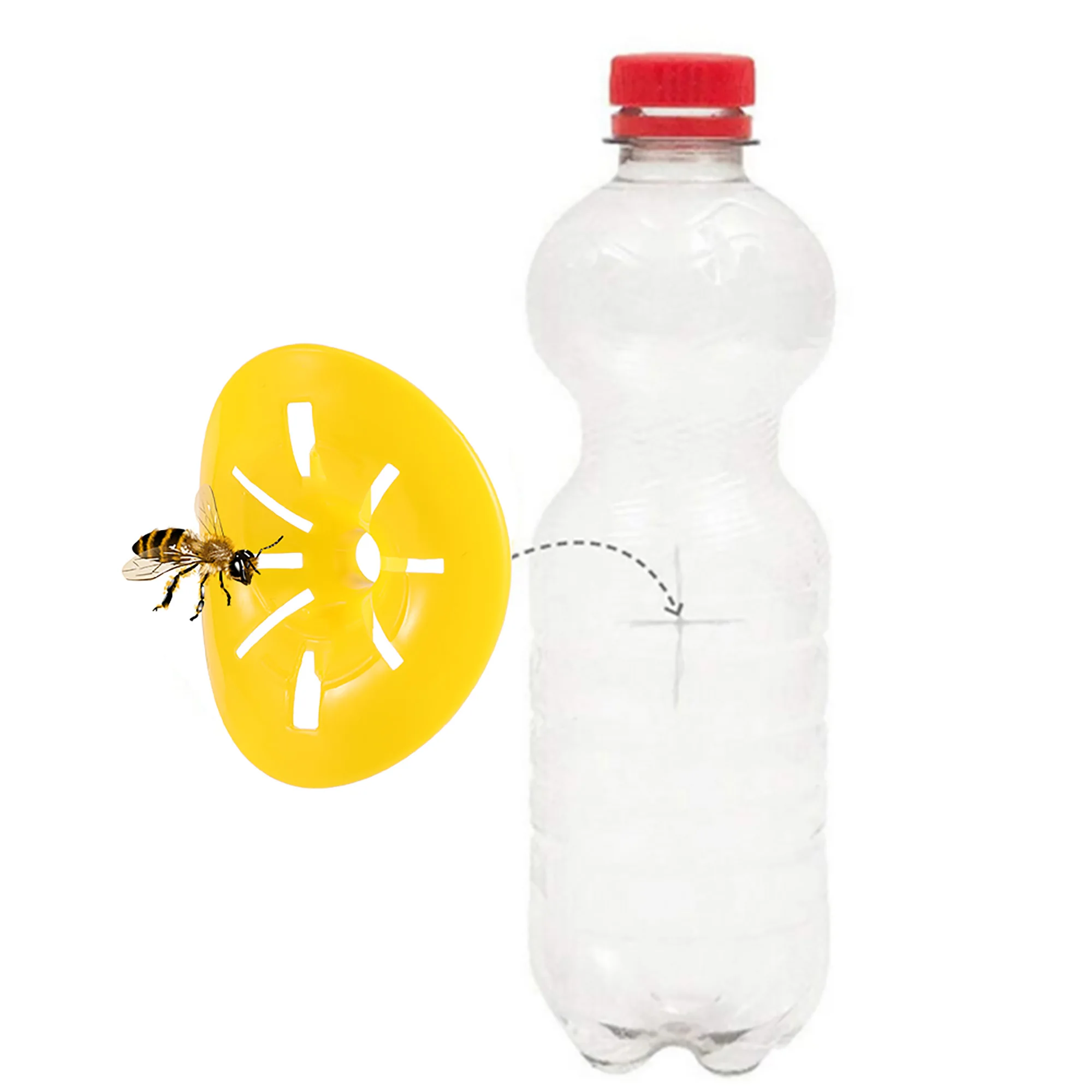 Wasp Trap Catcher Flower Shape Flying Insects Funnel Trap Bee Hornet Catcher Garden Outdoor Hanging Pest Control Tool