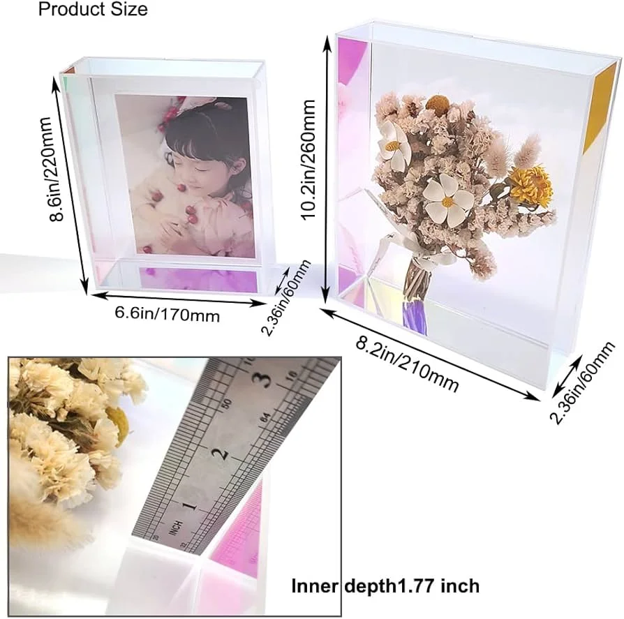 NEW Popular Acrylic Shadow Box Frame With Picture Slot for Decor
