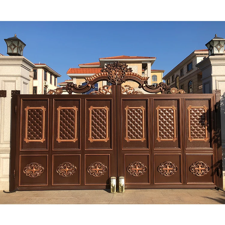 Chinese manufacturer aluminum art outdoor patio door garden villa door  aluminum   gate