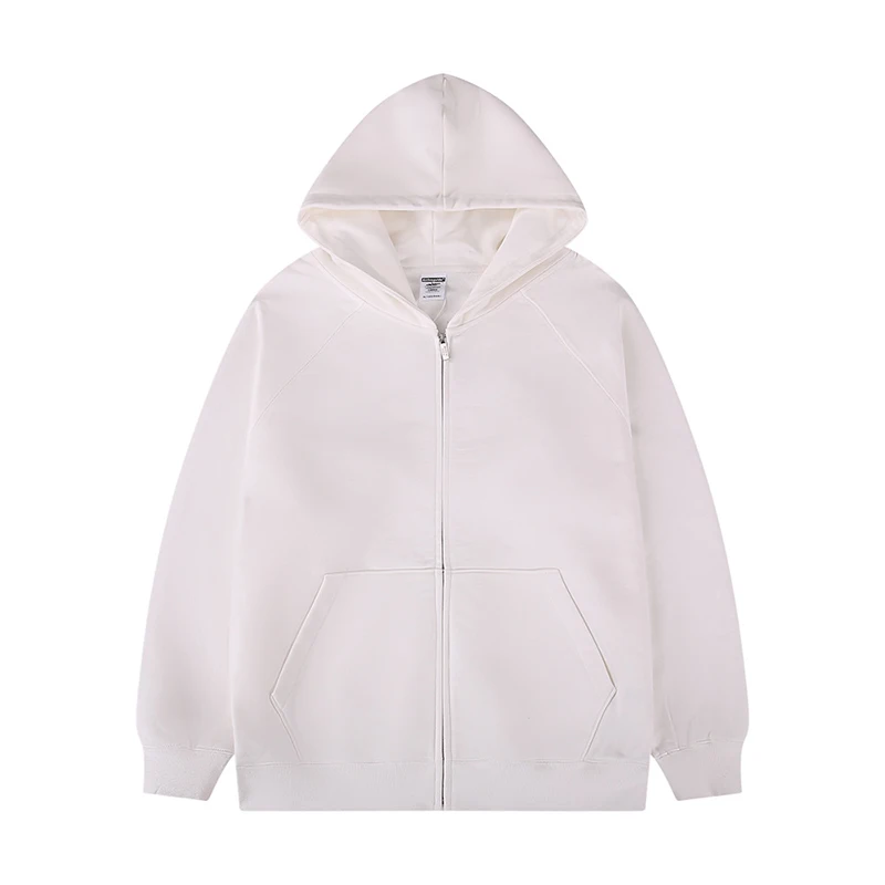 all cotton hooded zippered cardigan new hoodie long sleeved pullover casual Wholesale zip up hoodie and 450 gms and hoodie men