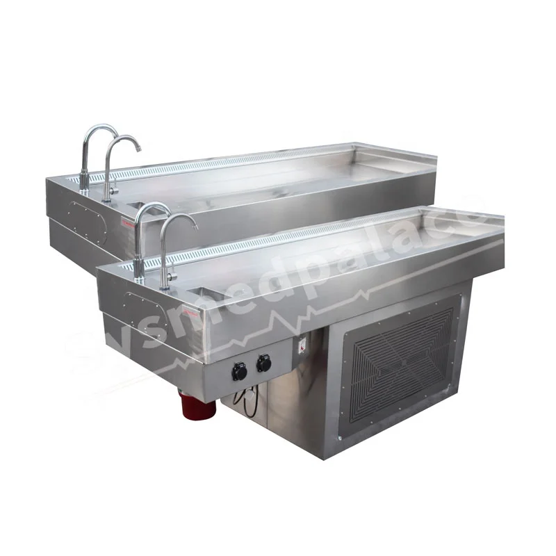 Multi-Height Embalming Table Mobile and Stationary Tables Designed to Hold Cadavers During Autopsy Procedures