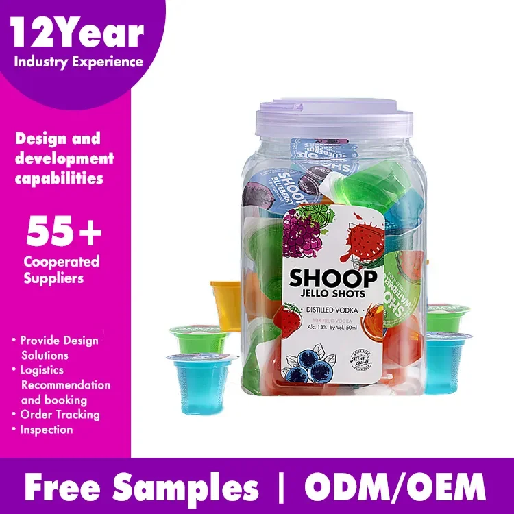 MINICRUSH jello shots alcoholic drinks vodka fruit flavour juice alcoholic beverage