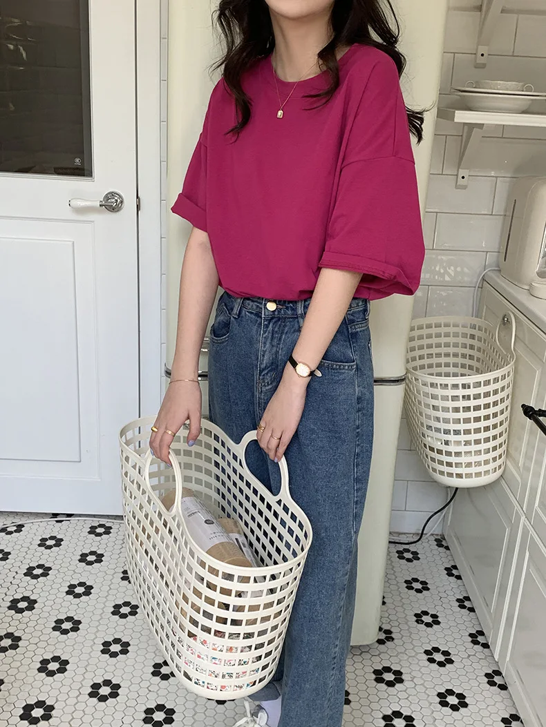 Best Selling 100% Cotton Women Blank Plain T-shirt