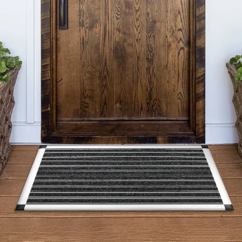 Aluminum Entrance Doormat Rubber mat Indoor and Outdoor Weatherproof Non-slip Door Mat Aluminum Entrance Mat