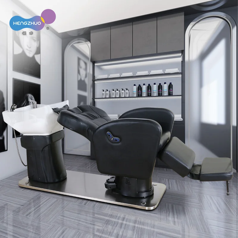 2 in 1 Spa 2 Motor Hair Salon Furniture Set Facial Treatment Beauty Shampoo Bed Barber Chair with USB Sockcet Hairdressing Chair