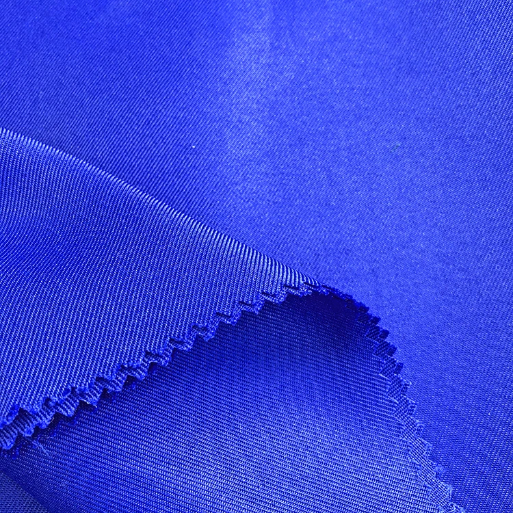 100% polyester woven twill dyed color customized gabardine office policeman electric uniform fabrics for safety uniform garments