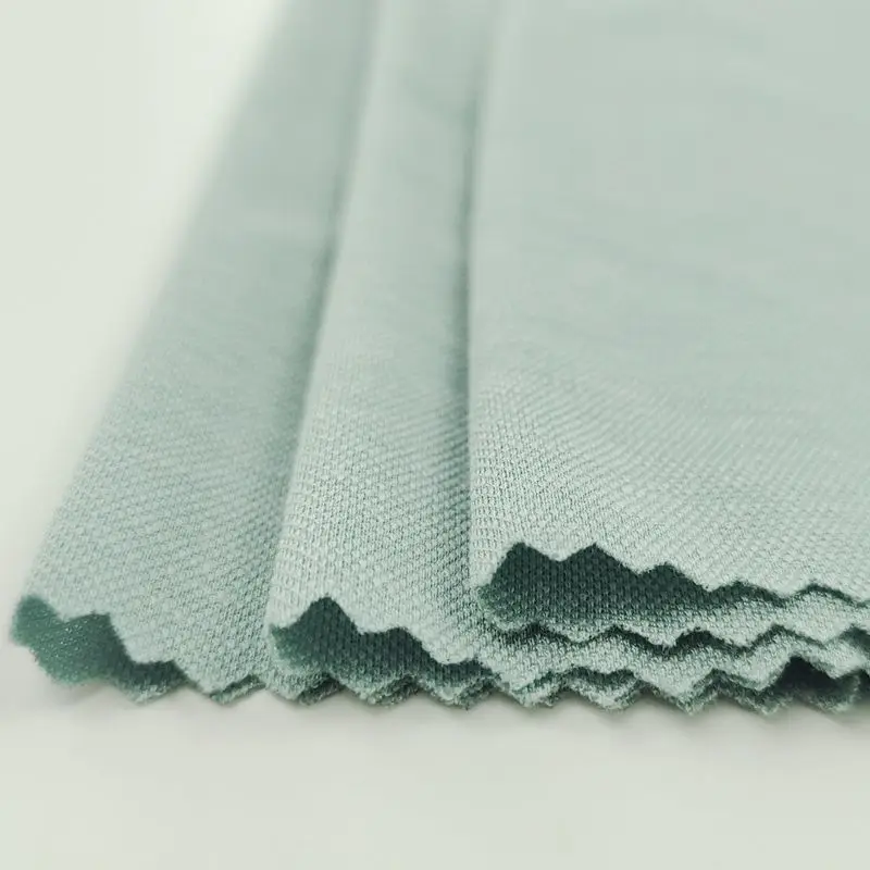 Chinese polyester knitted Acetic acid cation Double-sided mesh scuba fabric for clothing tops dresses