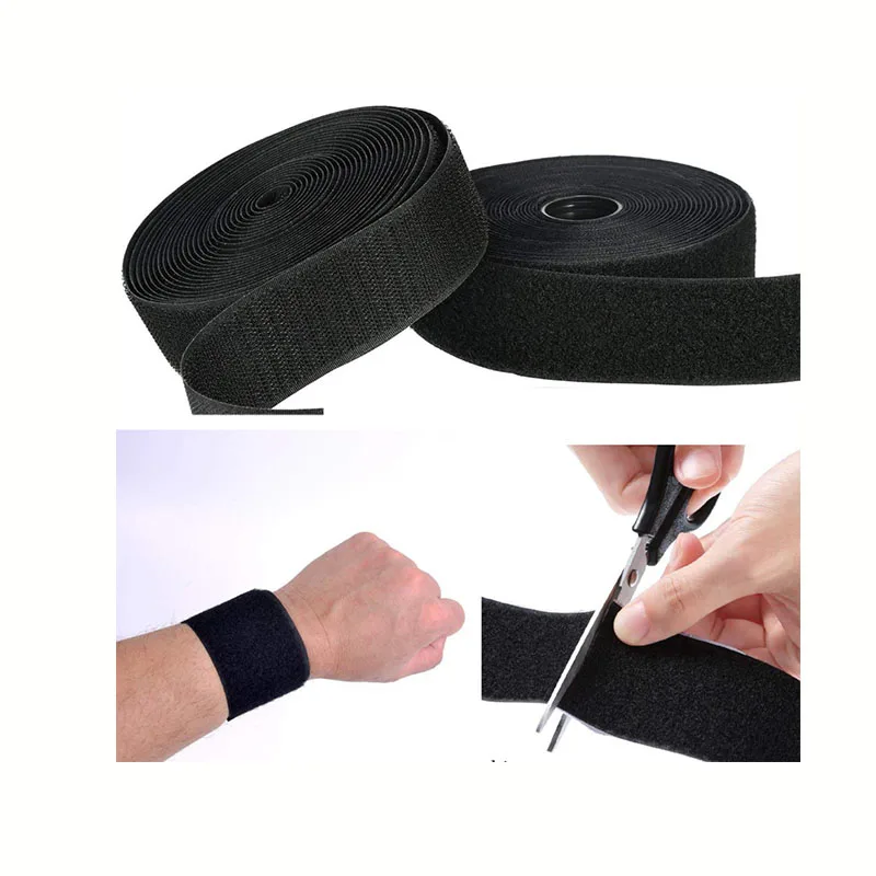 Good Price 100% Polyester Hook and Loop Fastener Tape Self-Adhesive Velcro Sew On Strap
